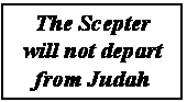 Text Box: The Scepter will not depart from Judah